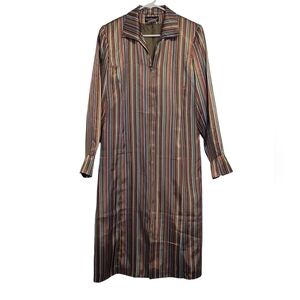 Harve Benard Multicolor Striped Midi Shirt Dress